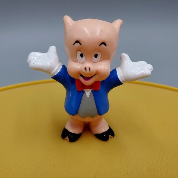 Porky Pig Pvc Figure Looney Tunes Applause 2" Tall Vintage Cake Topper - Picture 3 of 4